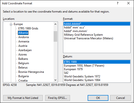 ExpertGPS is a batch coordinate converter for Albanian GPS, GIS, and CAD coordinate formats.