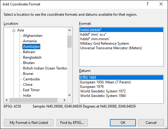 ExpertGPS is a batch coordinate converter for Azerbaijan GPS, GIS, and CAD coordinate formats.