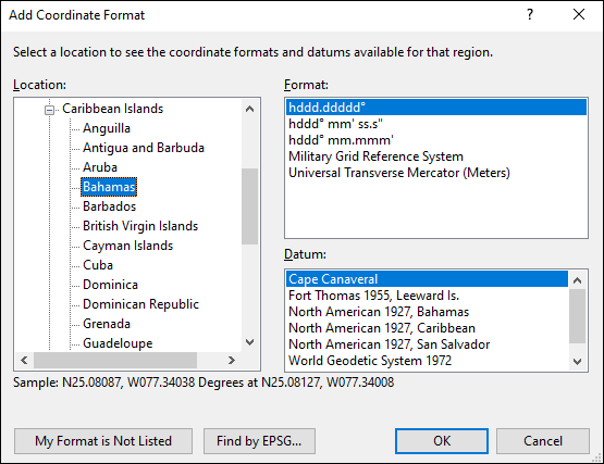 ExpertGPS is a batch coordinate converter for Bahamian GPS, GIS, and CAD coordinate formats.