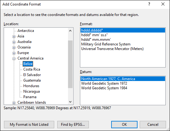 ExpertGPS is a batch coordinate converter for Belizean GPS, GIS, and CAD coordinate formats.