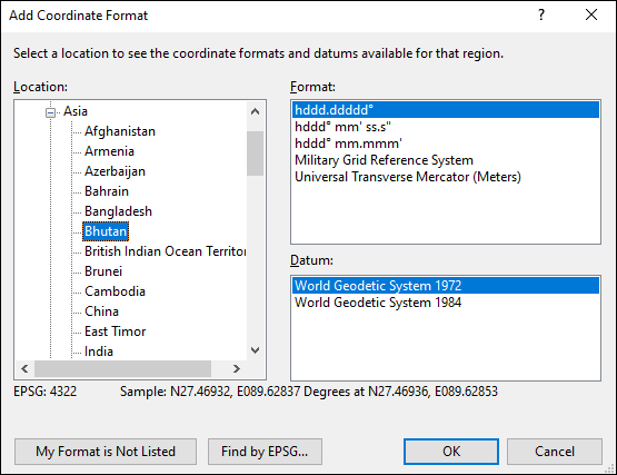 ExpertGPS is a batch coordinate converter for Bhutanese GPS, GIS, and CAD coordinate formats.