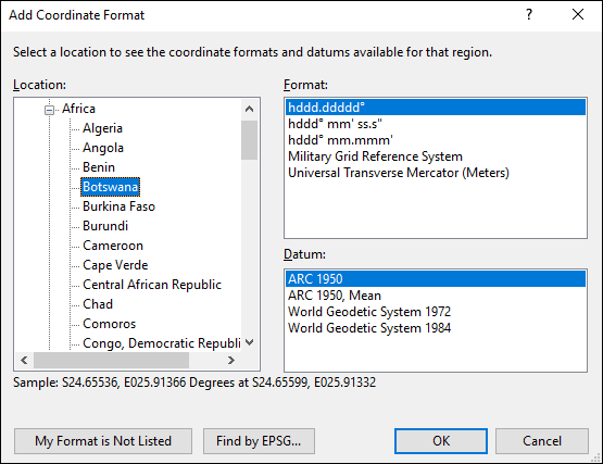 ExpertGPS is a batch coordinate converter for Botswanan GPS, GIS, and CAD coordinate formats.