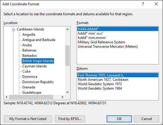 ExpertGPS is a batch coordinate converter for British Virgin Island GPS, GIS, and CAD coordinate formats.