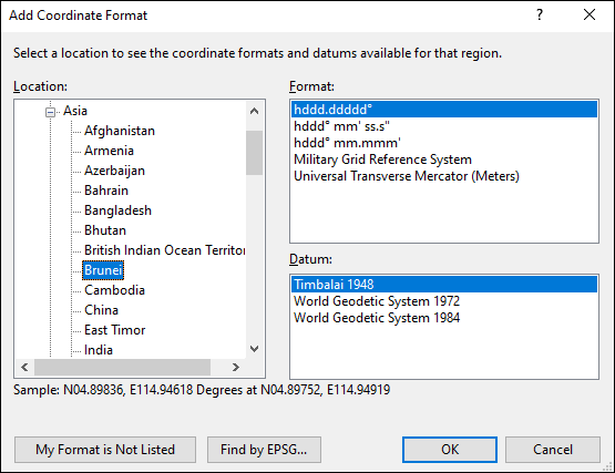 ExpertGPS is a batch coordinate converter for Bruneian GPS, GIS, and CAD coordinate formats.