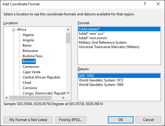 ExpertGPS is a batch coordinate converter for Burundian GPS, GIS, and CAD coordinate formats.