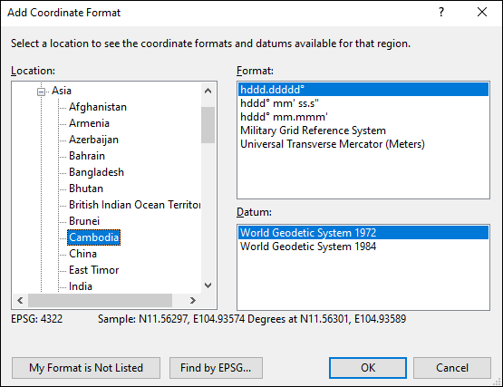 ExpertGPS is a batch coordinate converter for Cambodian GPS, GIS, and CAD coordinate formats.