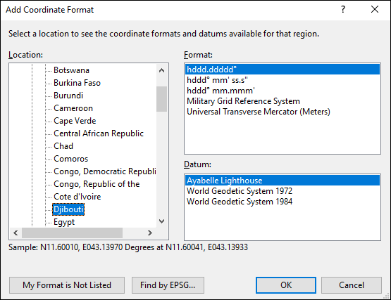 ExpertGPS is a batch coordinate converter for Djiboutian GPS, GIS, and CAD coordinate formats.