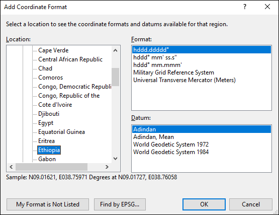 ExpertGPS is a batch coordinate converter for Ethiopian GPS, GIS, and CAD coordinate formats.