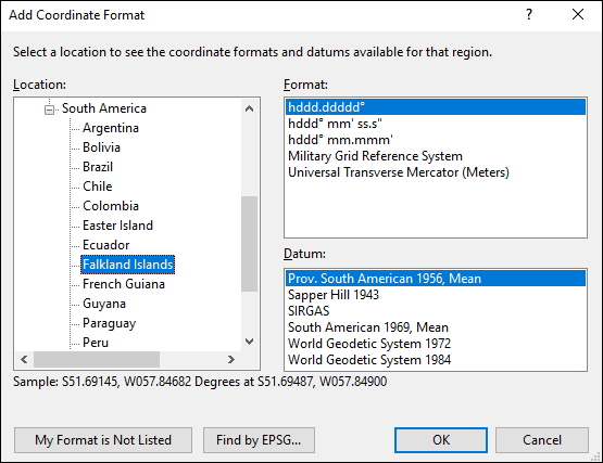 ExpertGPS is a batch coordinate converter for Falkland Island GPS, GIS, and CAD coordinate formats.