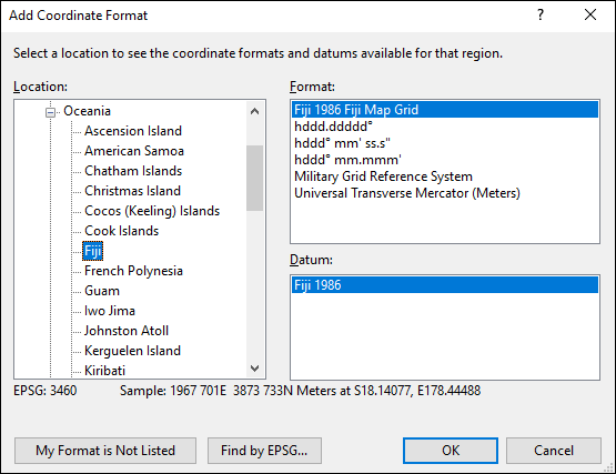 ExpertGPS is a batch coordinate converter for Fijian GPS, GIS, and CAD coordinate formats.