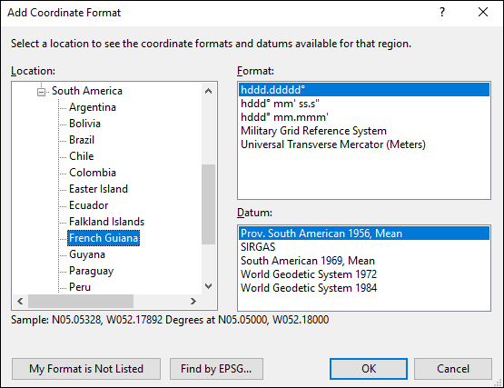 ExpertGPS is a batch coordinate converter for French Guianese GPS, GIS, and CAD coordinate formats.