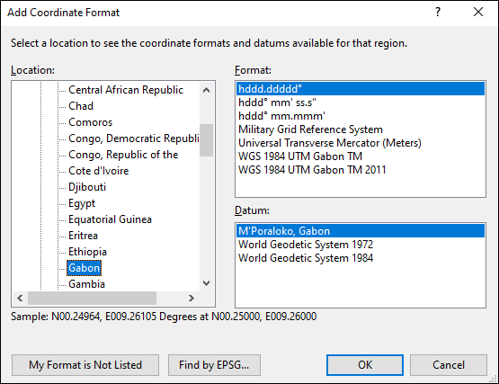 ExpertGPS is a batch coordinate converter for Gabonese GPS, GIS, and CAD coordinate formats.