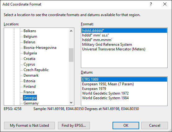 ExpertGPS is a batch coordinate converter for Georgian GPS, GIS, and CAD coordinate formats.