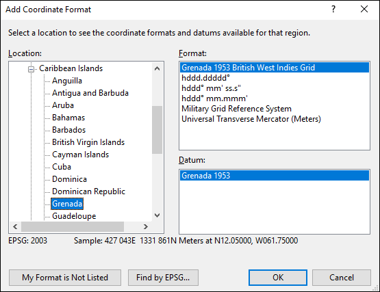 ExpertGPS is a batch coordinate converter for Grenadian GPS, GIS, and CAD coordinate formats.