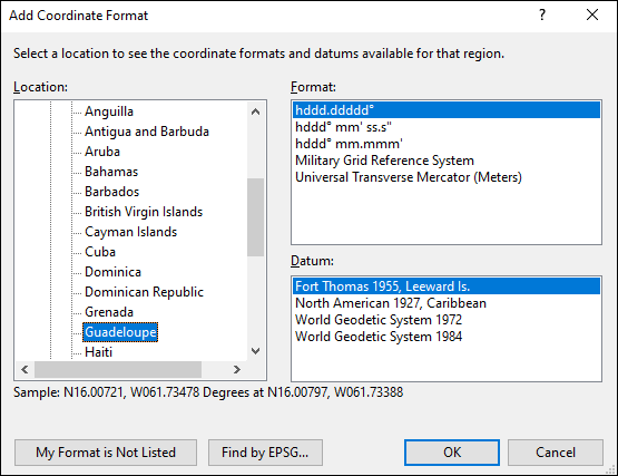 ExpertGPS is a batch coordinate converter for Guadeloupe GPS, GIS, and CAD coordinate formats.