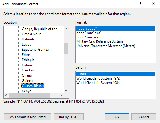 ExpertGPS is a batch coordinate converter for Guinean GPS, GIS, and CAD coordinate formats.