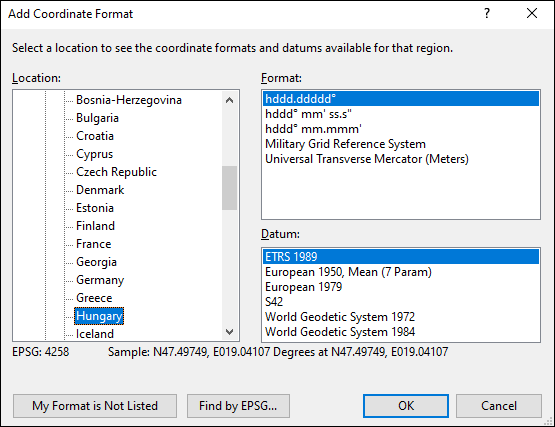 ExpertGPS is a batch coordinate converter for Hungaria GPS, GIS, and CAD coordinate formats.