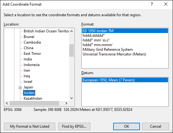ExpertGPS is a batch coordinate converter for Jordanian GPS, GIS, and CAD coordinate formats.