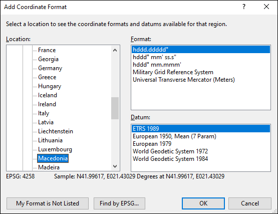 ExpertGPS is a batch coordinate converter for Macedonian GPS, GIS, and CAD coordinate formats.