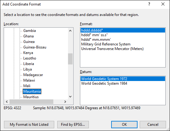 ExpertGPS is a batch coordinate converter for Mauritanian GPS, GIS, and CAD coordinate formats.