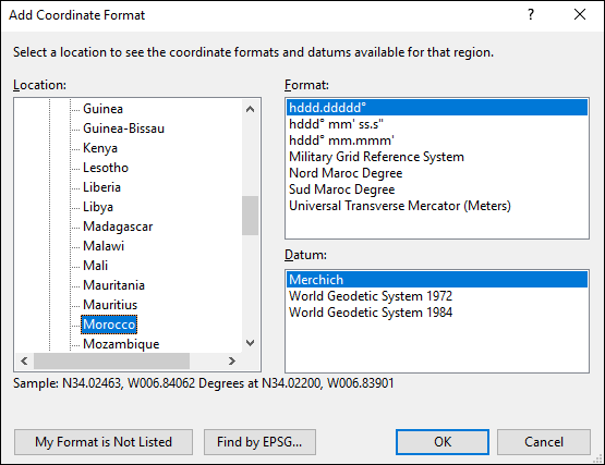 ExpertGPS is a batch coordinate converter for Moroccan GPS, GIS, and CAD coordinate formats.