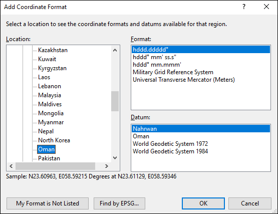 ExpertGPS is a batch coordinate converter for Omani GPS, GIS, and CAD coordinate formats.