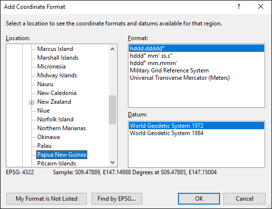 ExpertGPS is a batch coordinate converter for Papua New Guinea GPS, GIS, and CAD coordinate formats.