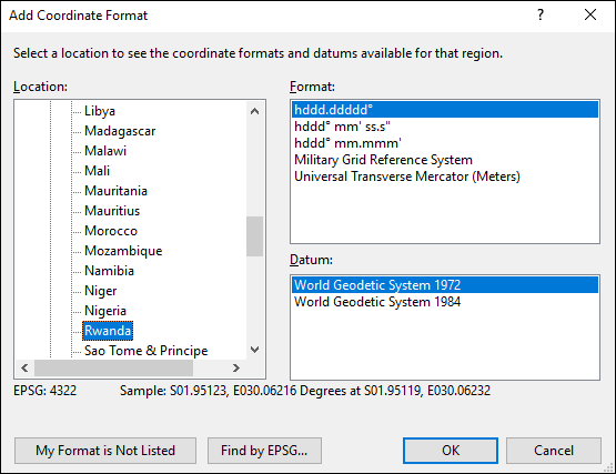 ExpertGPS is a batch coordinate converter for Rwandan GPS, GIS, and CAD coordinate formats.