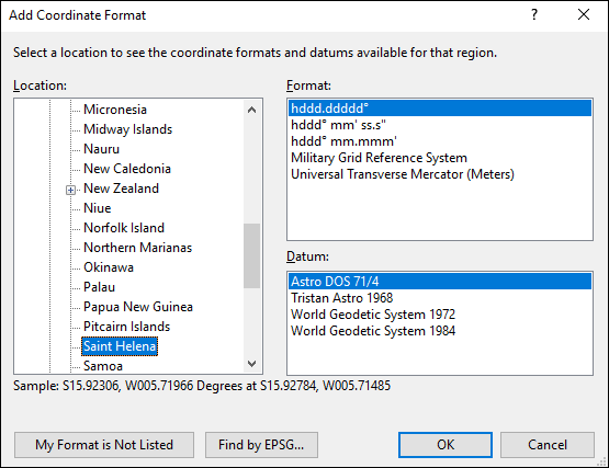 ExpertGPS is a batch coordinate converter for St. Helenian GPS, GIS, and CAD coordinate formats.