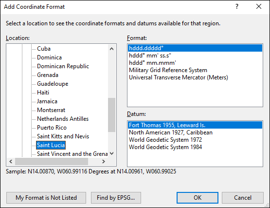 ExpertGPS is a batch coordinate converter for St. Lucian GPS, GIS, and CAD coordinate formats.