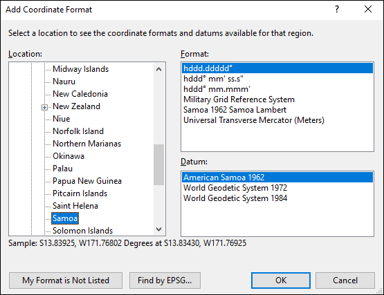 ExpertGPS is a batch coordinate converter for Samoan GPS, GIS, and CAD coordinate formats.