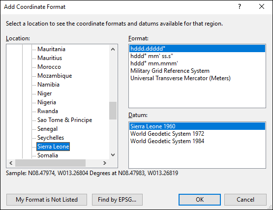 ExpertGPS is a batch coordinate converter for Sierra Leonean GPS, GIS, and CAD coordinate formats.