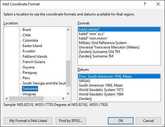 ExpertGPS is a batch coordinate converter for Surinamese GPS, GIS, and CAD coordinate formats.