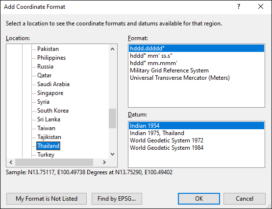 ExpertGPS is a batch coordinate converter for Thai GPS, GIS, and CAD coordinate formats.
