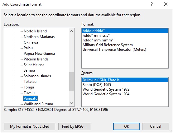 ExpertGPS is a batch coordinate converter for Ni-Vanuat GPS, GIS, and CAD coordinate formats.