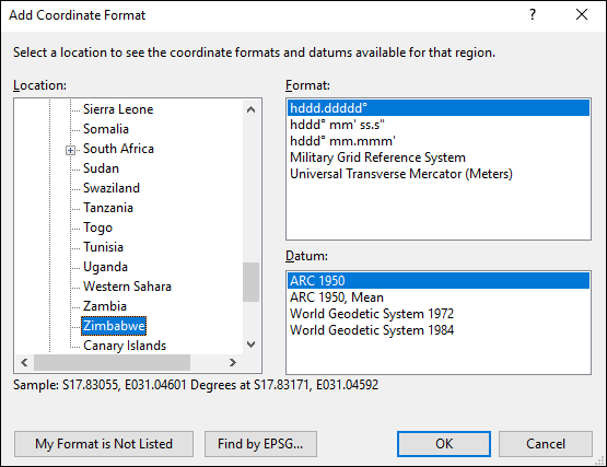 ExpertGPS is a batch coordinate converter for Zimbabwean GPS, GIS, and CAD coordinate formats.