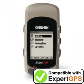 Download data from your Garmin Edge 205 with ExpertGPS Download your Garmin Edge 205 waypoints and tracklogs and create maps with ExpertGPS