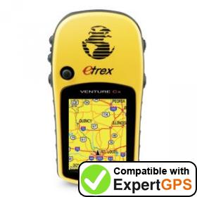Download data from your Garmin eTrex Venture Cx with ExpertGPS Download your Garmin eTrex Venture Cx waypoints and tracklogs and create maps with ExpertGPS