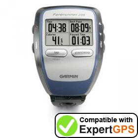 Download data from your Garmin Forerunner 205 with ExpertGPS Download your Garmin Forerunner 205 waypoints and tracklogs and create maps with ExpertGPS