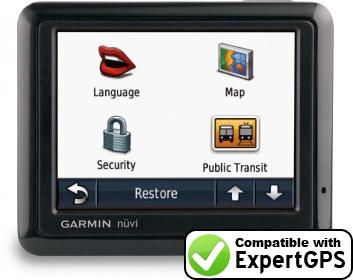 Download data from your Garmin nüvi 1255 with ExpertGPS Download your Garmin nüvi 1255 waypoints and tracklogs and create maps with ExpertGPS