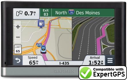Download data from your Garmin nüvi 2597LMT with ExpertGPS Download your Garmin nüvi 2597LMT waypoints and tracklogs and create maps with ExpertGPS