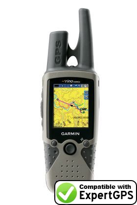 Download data from your Garmin Rino 530 HCx with ExpertGPS Download your Garmin Rino 530 HCx waypoints and tracklogs and create maps with ExpertGPS