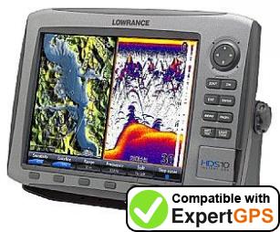 Download data from your Lowrance HDS-10 with ExpertGPS Download your Lowrance HDS-10 waypoints and tracklogs and create maps with ExpertGPS