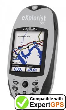 Download data from your Magellan eXplorist 500 with ExpertGPS Download your Magellan eXplorist 500 waypoints and tracklogs and create maps with ExpertGPS