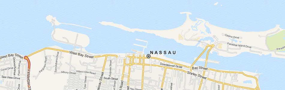 Map of Bahamas in ExpertGPS GPS Mapping Software