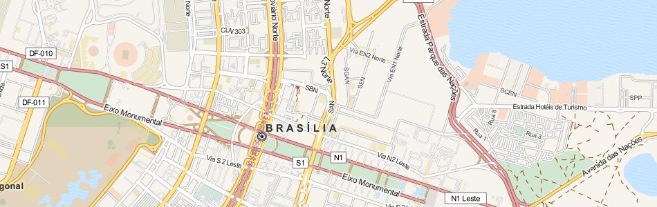 Map of Brazil in ExpertGPS GPS Mapping Software