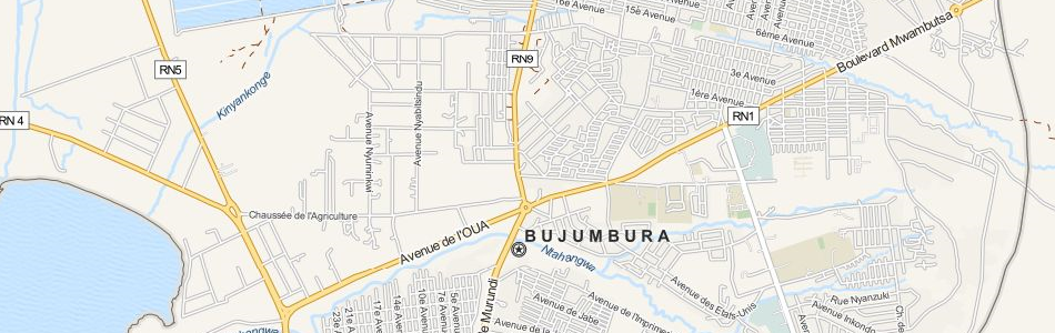 Map of Burundi in ExpertGPS GPS Mapping Software