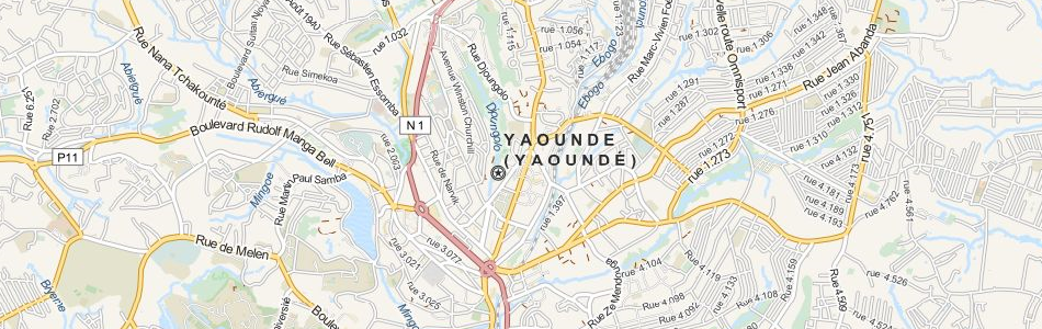 Map of Cameroon in ExpertGPS GPS Mapping Software