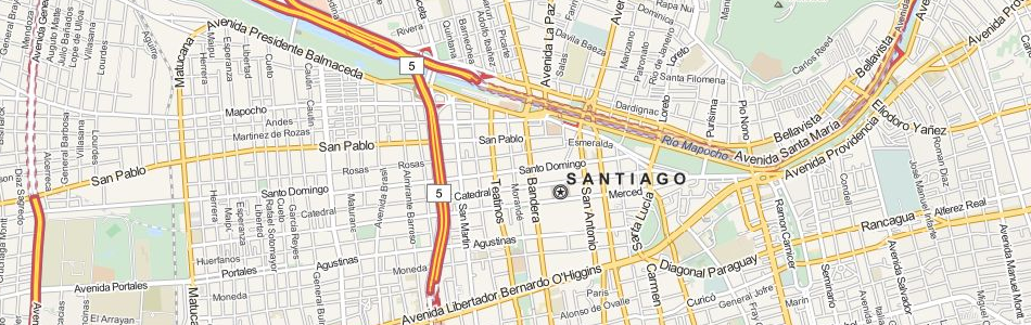 Map of Chile in ExpertGPS GPS Mapping Software