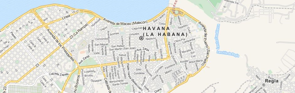 Map of Cuba in ExpertGPS GPS Mapping Software
